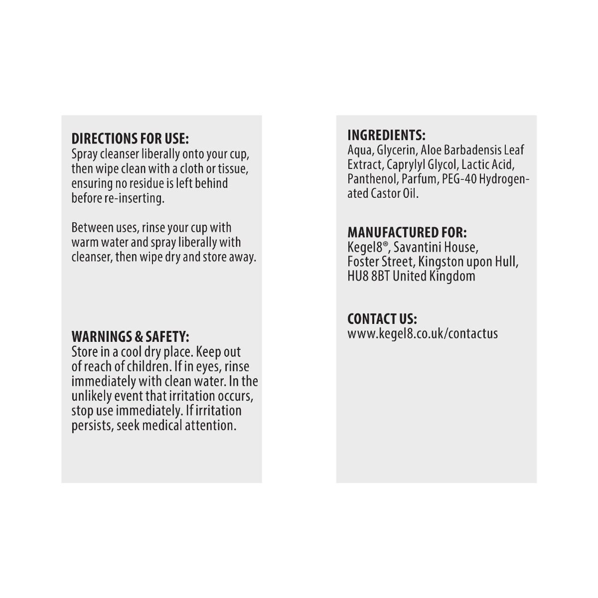 Kegel8 Menstrual Cup Cleansing Wash